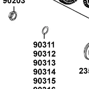 90311-LDB5-E00 SHIM DRIVE BEVEL GEAR A (0.575~0.625) — diagram cutout