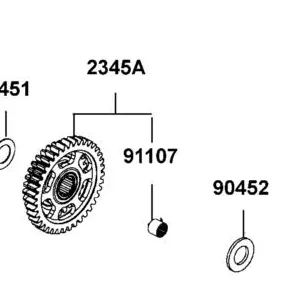 91107-LDB5-E00 BRG NEEDLE 20*28*23 — diagram cutout