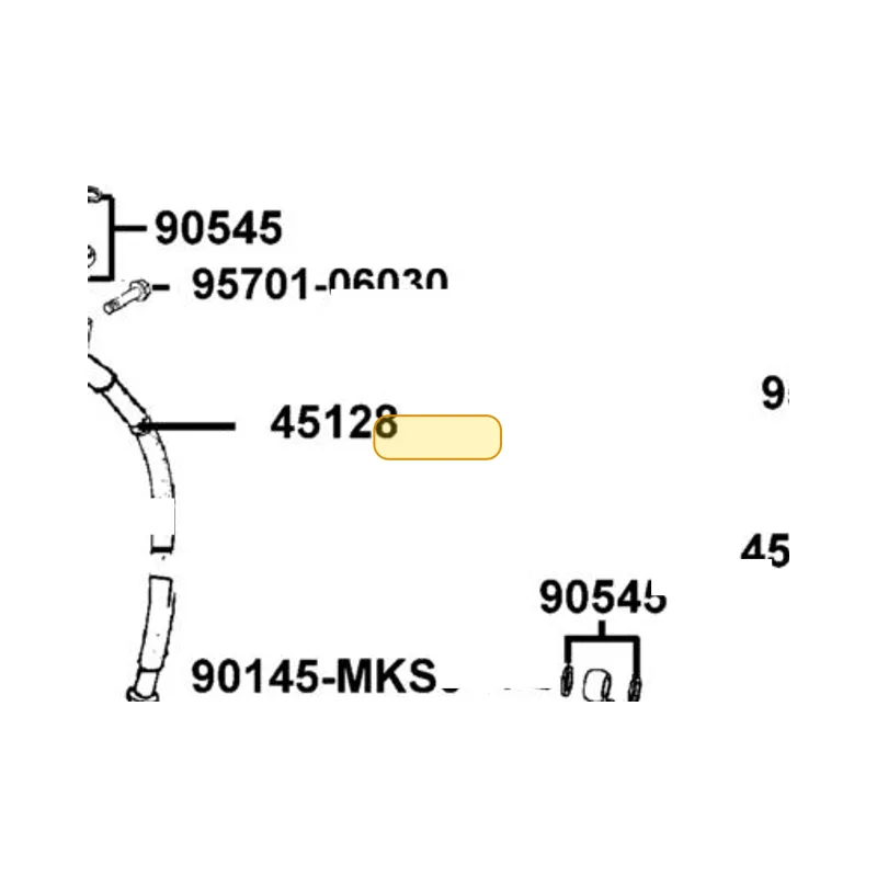 45128-LFE9-700 HOSE ASSY FR BRAKE — diagram cutout