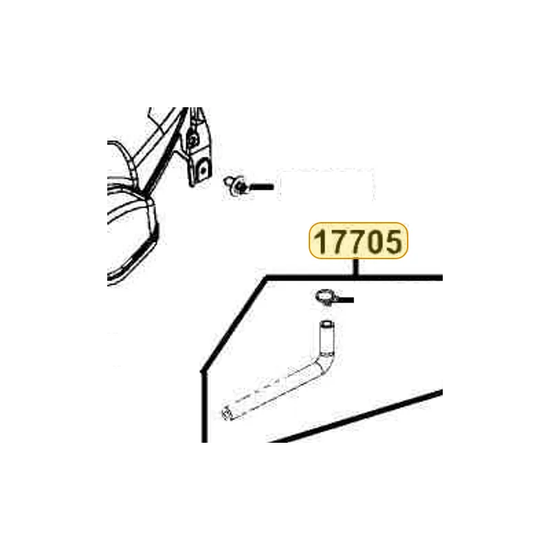 17705-LDB5-E00 TUBE ASSY FUEL DRAIN — diagram cutout