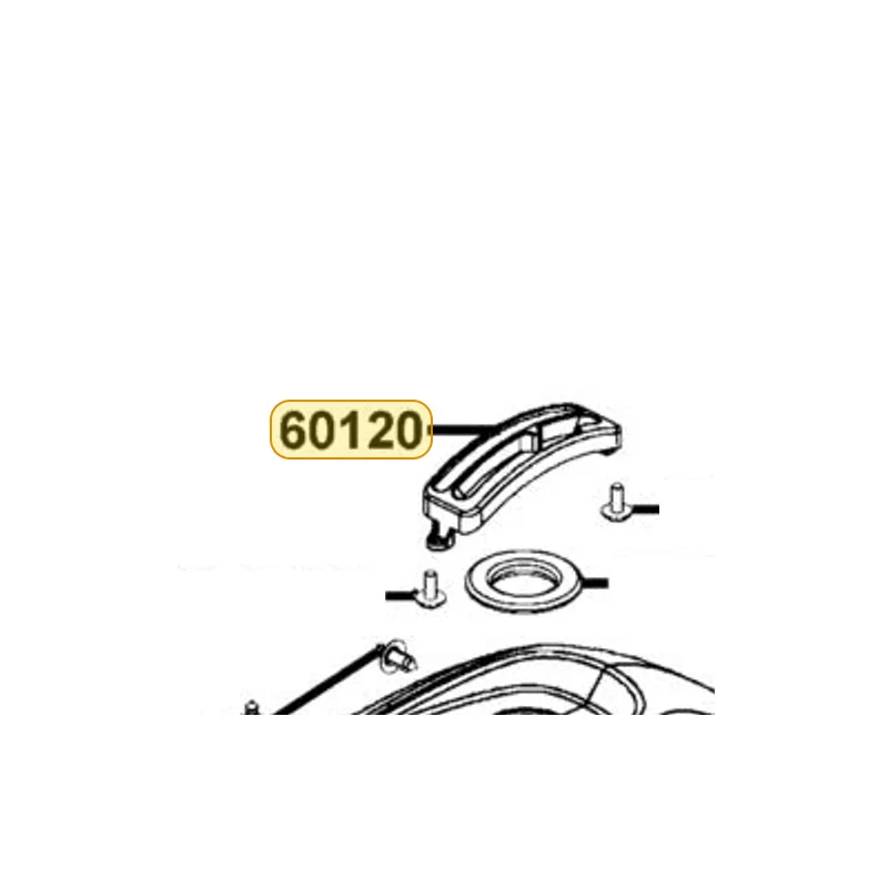 60120-LDB5-E01-N1R GUIDE COVER CHANGE HANDLE (Black) — diagram cutout