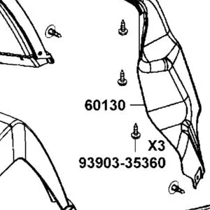 60130-LFE9-E01-N1R PROTECTOR R (Black) — diagram cutout