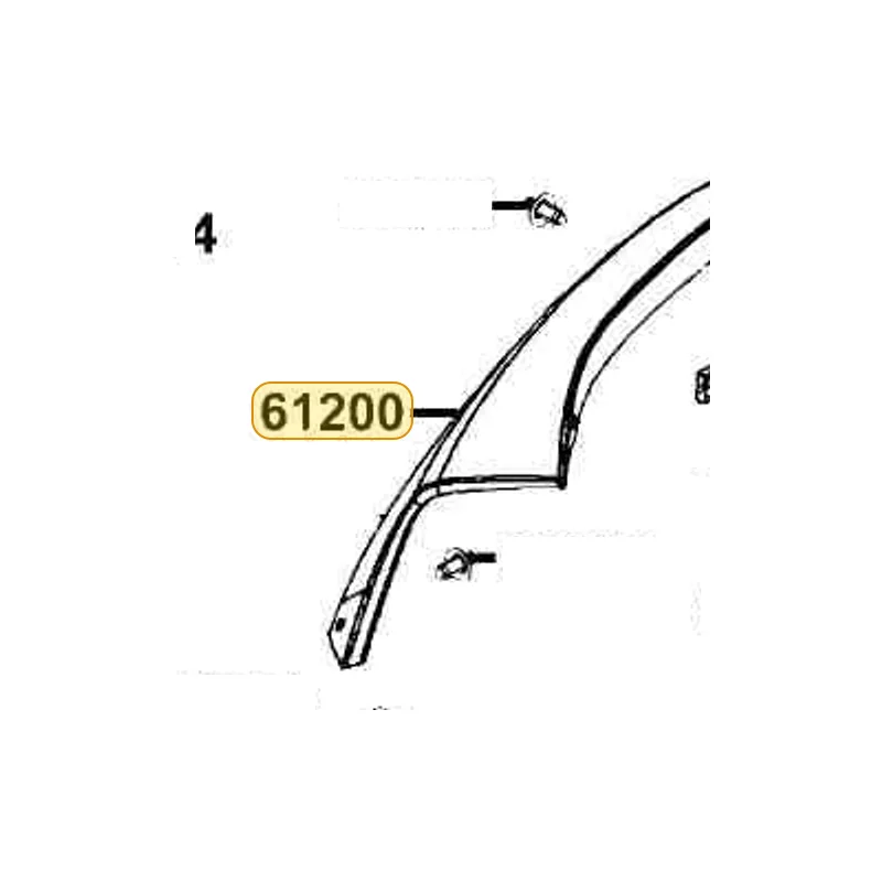 61200-LDB5-E01-N1R MUDGUARD R FR SIDE (Black) — diagram cutout