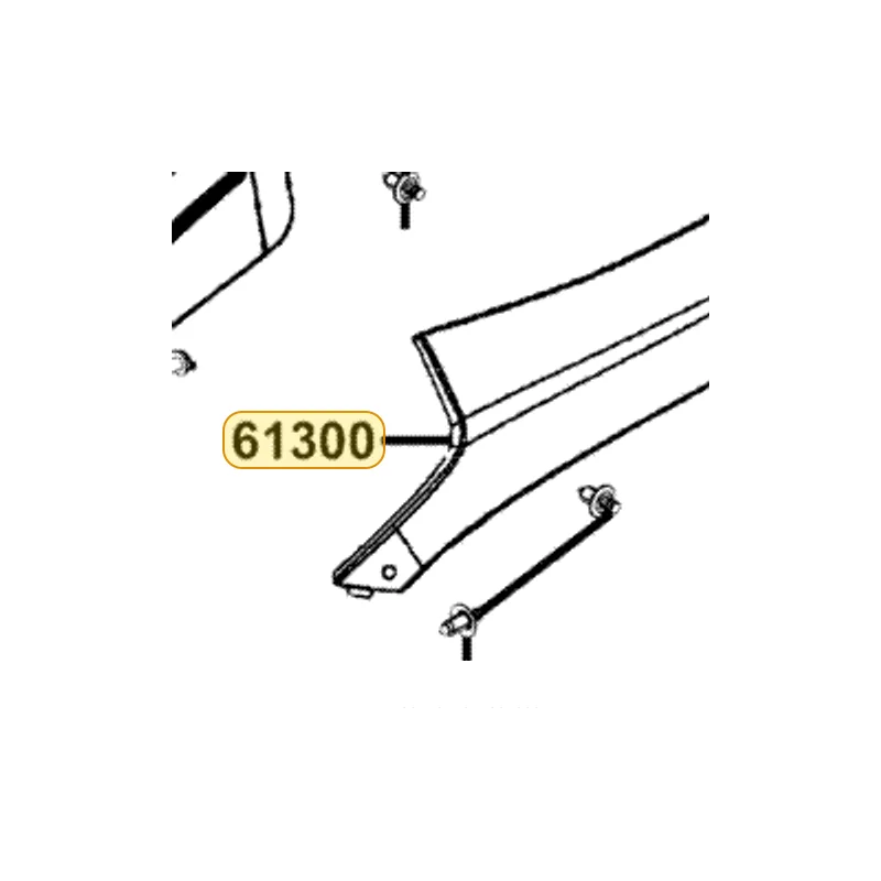 61300-LDB5-E01-N1R MUDGUARD L FR SIDE (Black) — diagram cutout