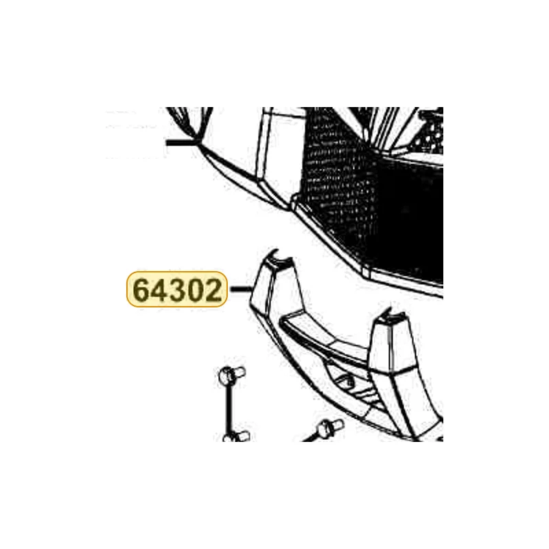 64302-LDB5-E01-N1R BUMPER FRONT (Black) — diagram cutout