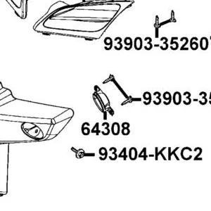 64308-LCA5-900 CAP L FR BUMPER — diagram cutout