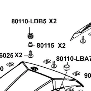 80115-LDB5-900 COLLAR FENDER — diagram cutout