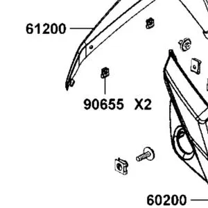 90655-PWA2-900 CLIP FENDER MOUNTING — diagram cutout