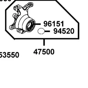47500-PWB1-900 KNUCKLE STEERING-LH ASSEMBLY — diagram cutout
