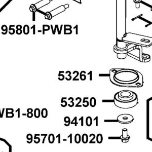 53261-PWB1-900 FLANGE BEARING-TWO MTG HOLE — diagram cutout