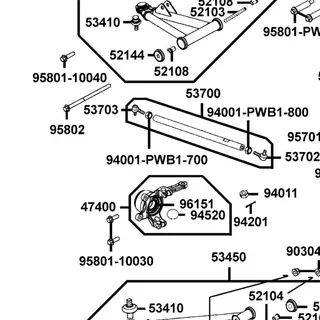 94001-PWB1-700 NUT HEX LH 10MM — diagram cutout