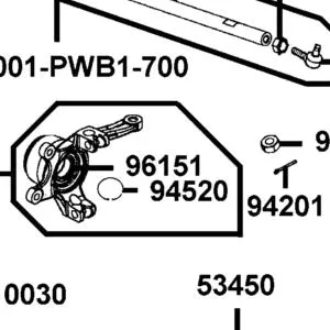 96151-PWB1-900 BEARING WHEEL — diagram cutout