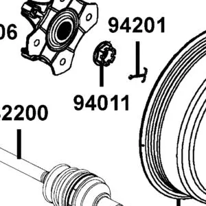 94011-PWB1-900 NUT CASTLE FLANGE M22x1.5 — diagram cutout