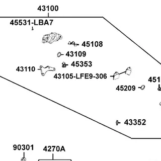 43105-LFE9-306 PAD SET — diagram cutout