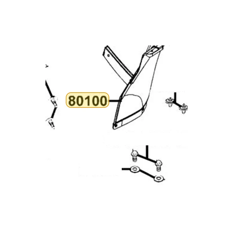 80100-ALD6-E00-B4P FENDER REAR — diagram cutout