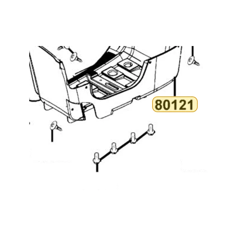 80121-LDB5-E01-N1R MUDGUARD R FLOOR (Black) — diagram cutout