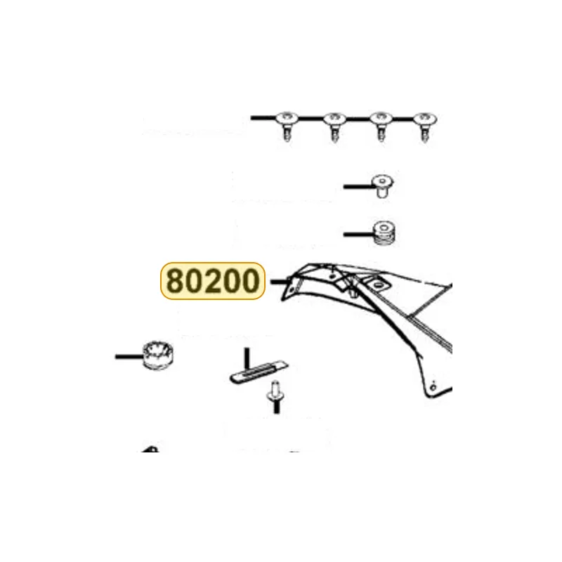 80200-LDB5-E01-N1R MUDGUARD REAR (Black) — diagram cutout