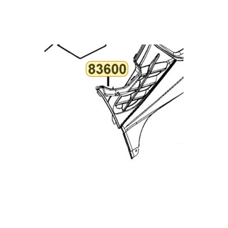 83600-LDB5-E01-N1R COVER L SIDE (Black) — diagram cutout