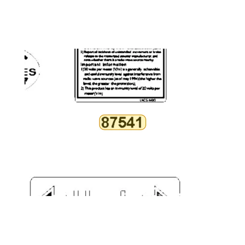 87541-LAC5-M30-T02 CAUTION RADIO WAVE — diagram cutout