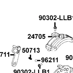 24705-LDB5-E00 STAY SHIFT LEVER GUIDE — diagram cutout