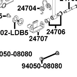 24707-LDB5-E00 BRKT SHIFT LEVER — diagram cutout