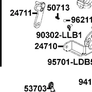 24710-LDB5-E00 STAY SHIFTER — diagram cutout