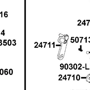 24711-LDB5-E00 SHAFT UPPER SHIFT GUIDE — diagram cutout