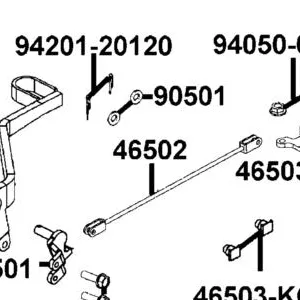 46502-LDB5-E00 ROD RR BRK — diagram cutout