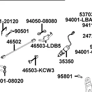 46503-LDB5-E00 BRKT RR M/C — diagram cutout