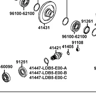 41447-LDB5-E00-B SHIM PINION GEAR B (1.985~2.015) — diagram cutout