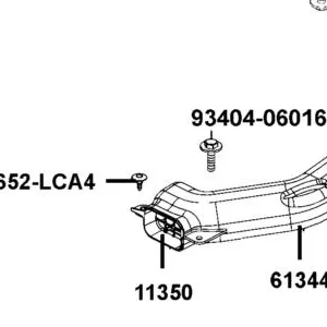 11350-LDB5-E00 ELEMENT DUCT A L COVER — diagram cutout