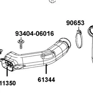 61344-LDB5-E00 CHAMBER L COVER DUCT — diagram cutout