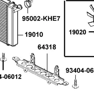 64318-LDB5-E00 STAY RADIATOR LOWER — diagram cutout