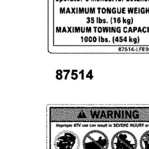 87514-LFE9-M35-T01 CAUTION MAXIMUM CAPACITY — diagram cutout