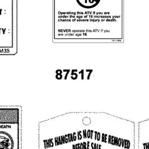 87517-PWB1-M35-T01 WARNING AGE-16 — diagram cutout
