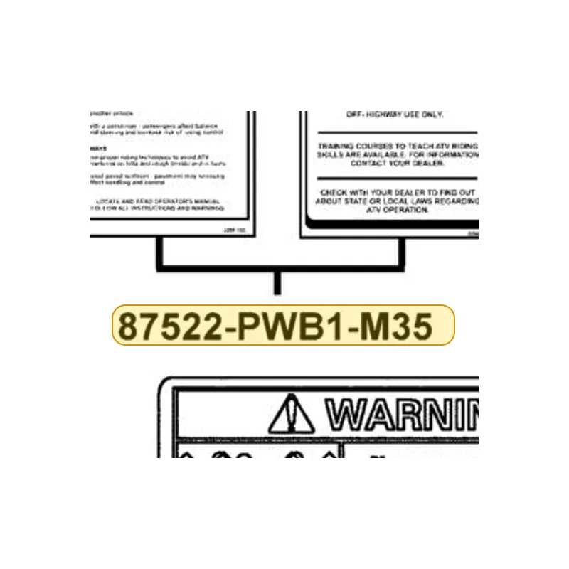 87522-PWB1-M35-T01 HANGTAG GENERAL USE — diagram cutout
