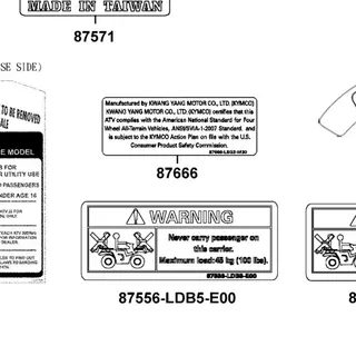 87556-LDB5-E00-T01 WARNING CARRIER MAX LOAD(45KG) — diagram cutout