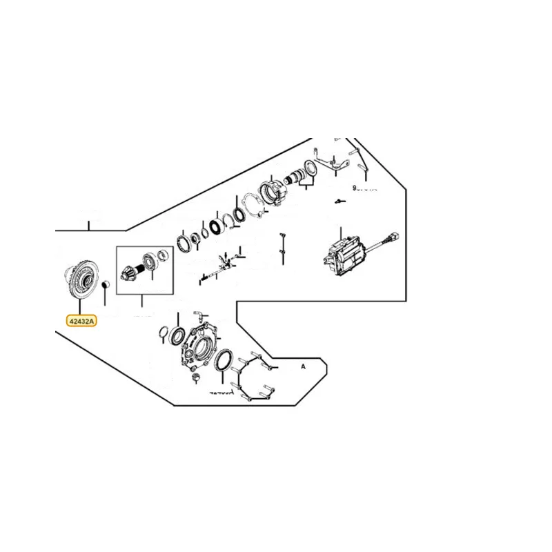 42432-LFE9-E00 GEAR FR (36TOOTH) WELDMENT — diagram cutout
