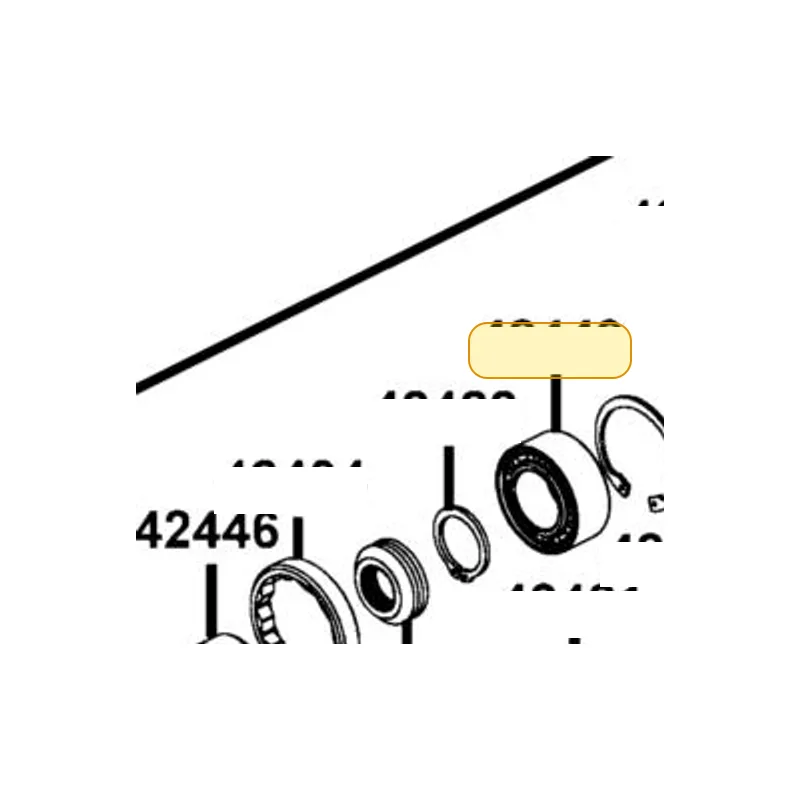 42449-PWB1-900 BEARING BALL-DOUBLE ROW — diagram cutout