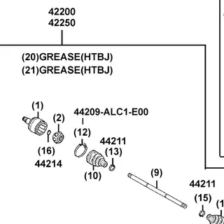 44209-ALC1-E00 BOOT BAND (L) — diagram cutout