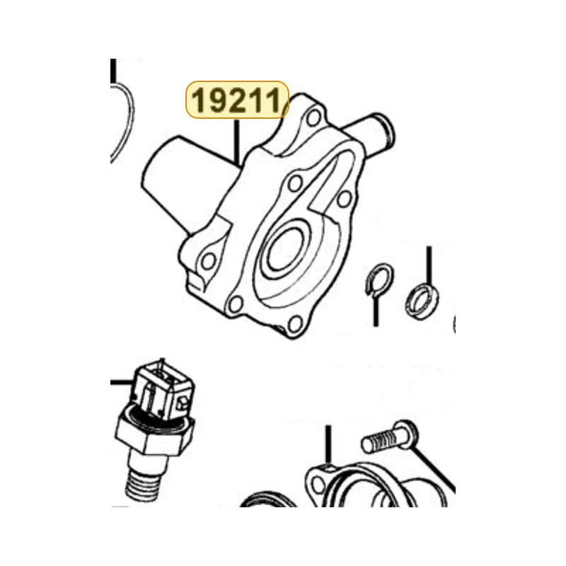 19211-LEA5-E00 BODY WATER PUMP — diagram cutout