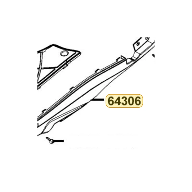 64306-LEA5-E00-HTP SKIRT L SIDE — diagram cutout