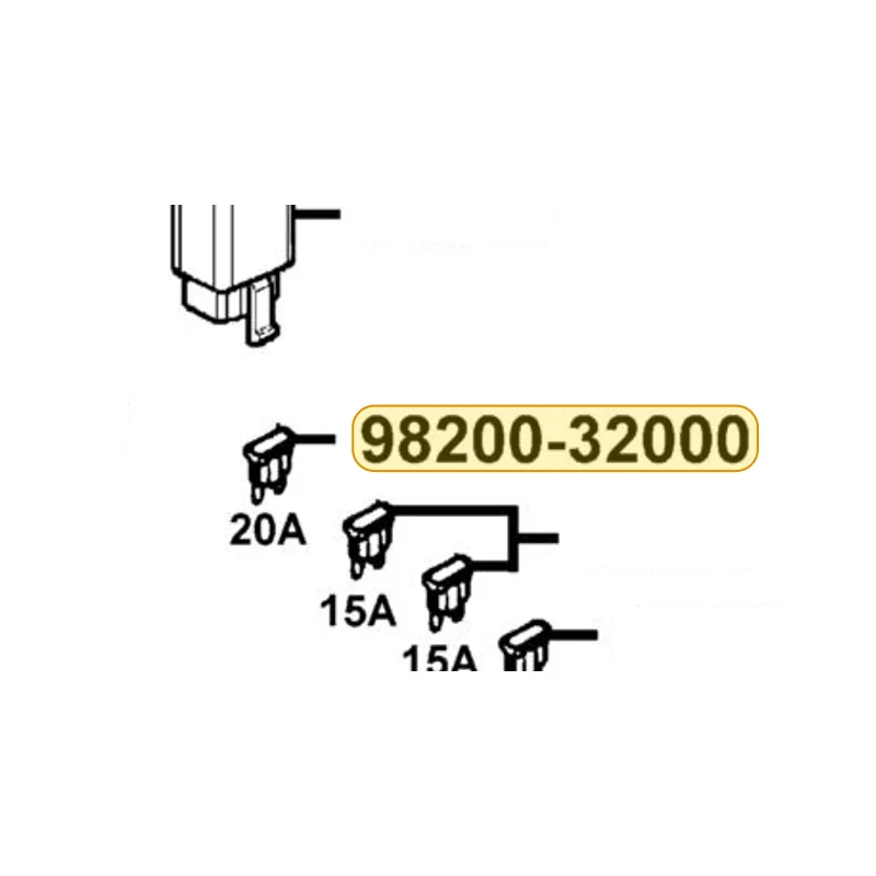 98200-32000 BLADE FUSE 20A — diagram cutout