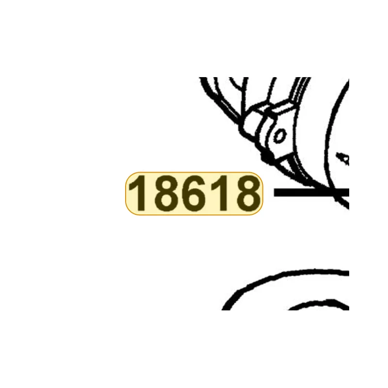 18618-KHD6-900 RUBBER AI CLEANER MOUNT — diagram cutout