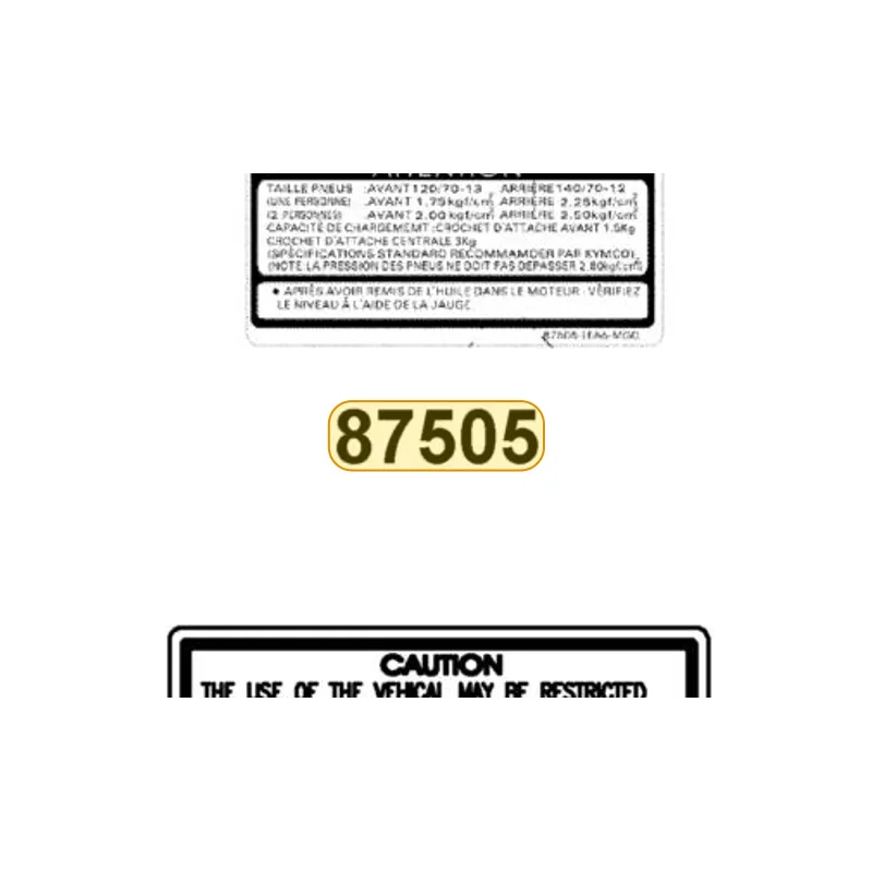 87505-LEA6-MG0-T01 LABEL TIRE — diagram cutout
