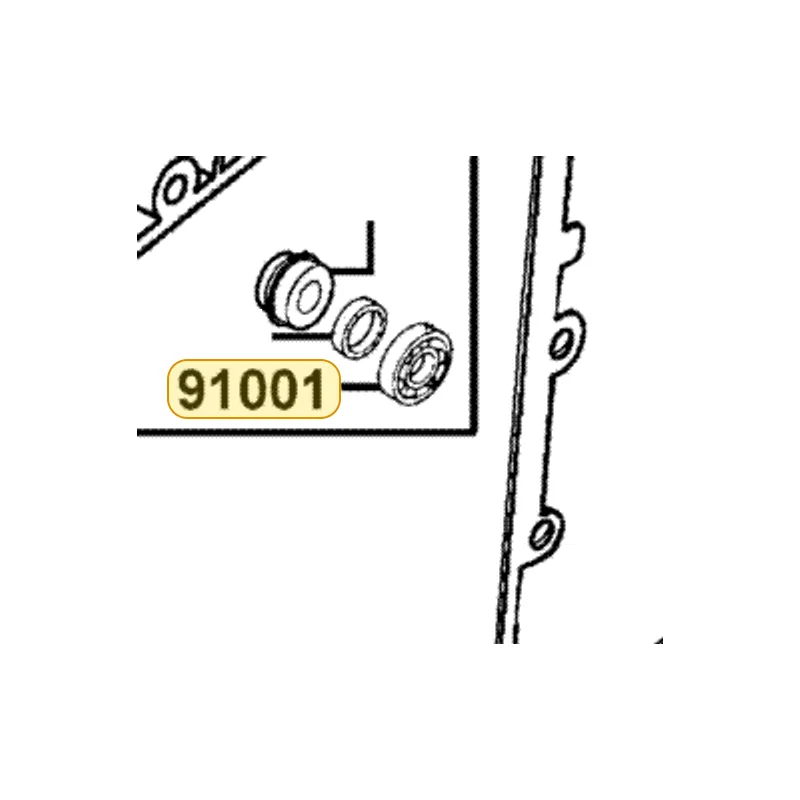 91001-KHE7-90A BRG BALL RADIAL TMB307JR2CS19 — diagram cutout