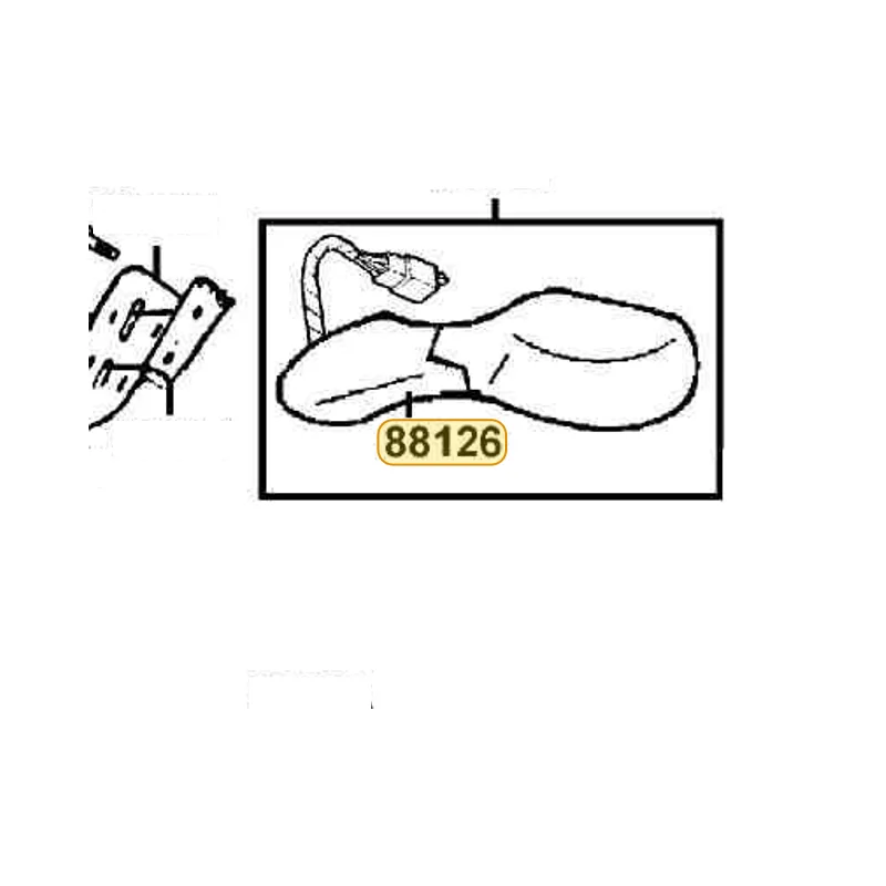 88126-KKC4-900 BASE L MIRROR — diagram cutout