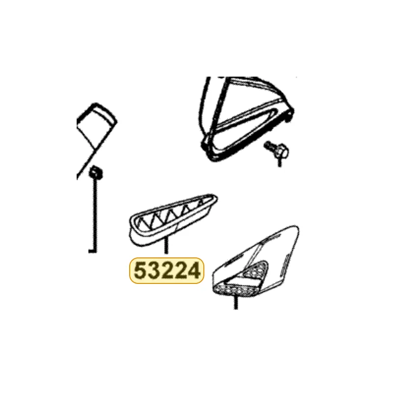 53224-KKC4-900-N1R GRID L METER COVER (Black) — diagram cutout