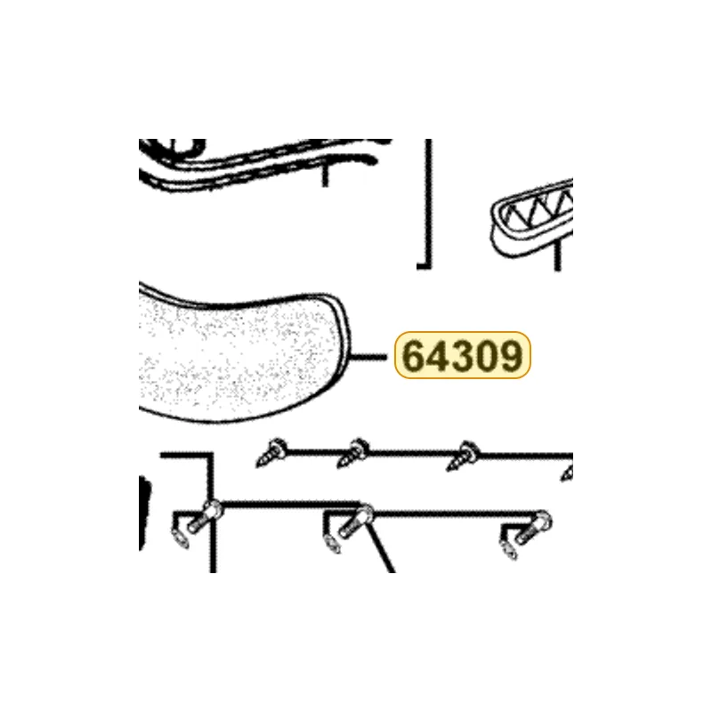 64309-KKC4-900 GRILL FR COVER — diagram cutout