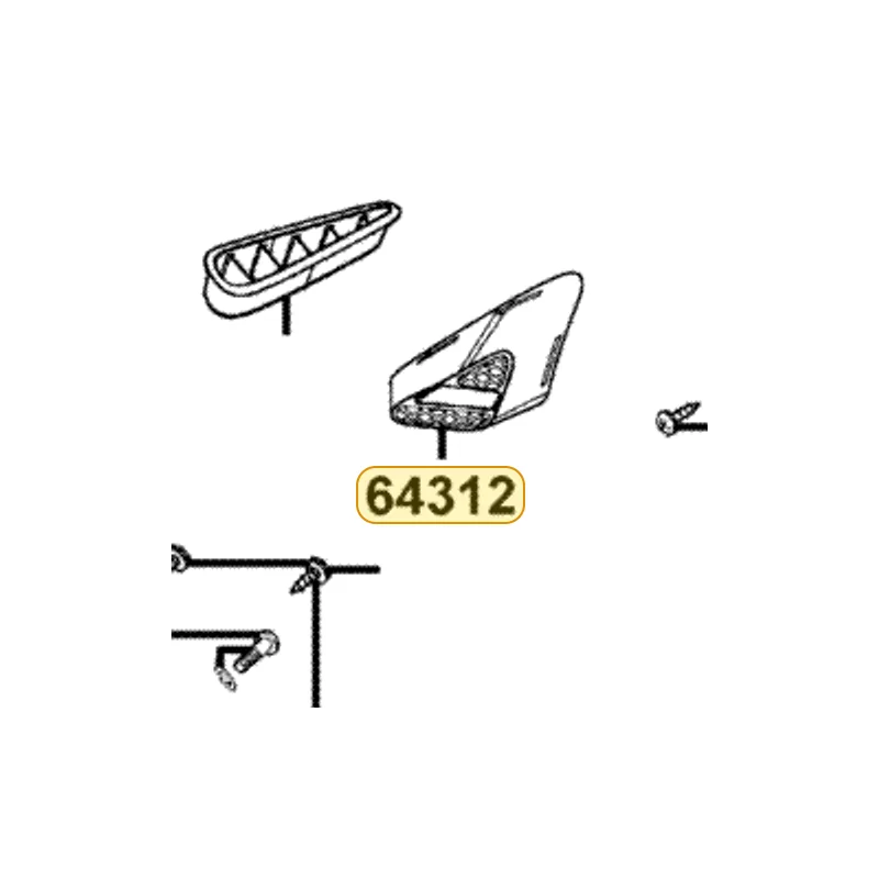 64312-KKC4-900-N1R GRID R PILLION STEP (Black) — diagram cutout